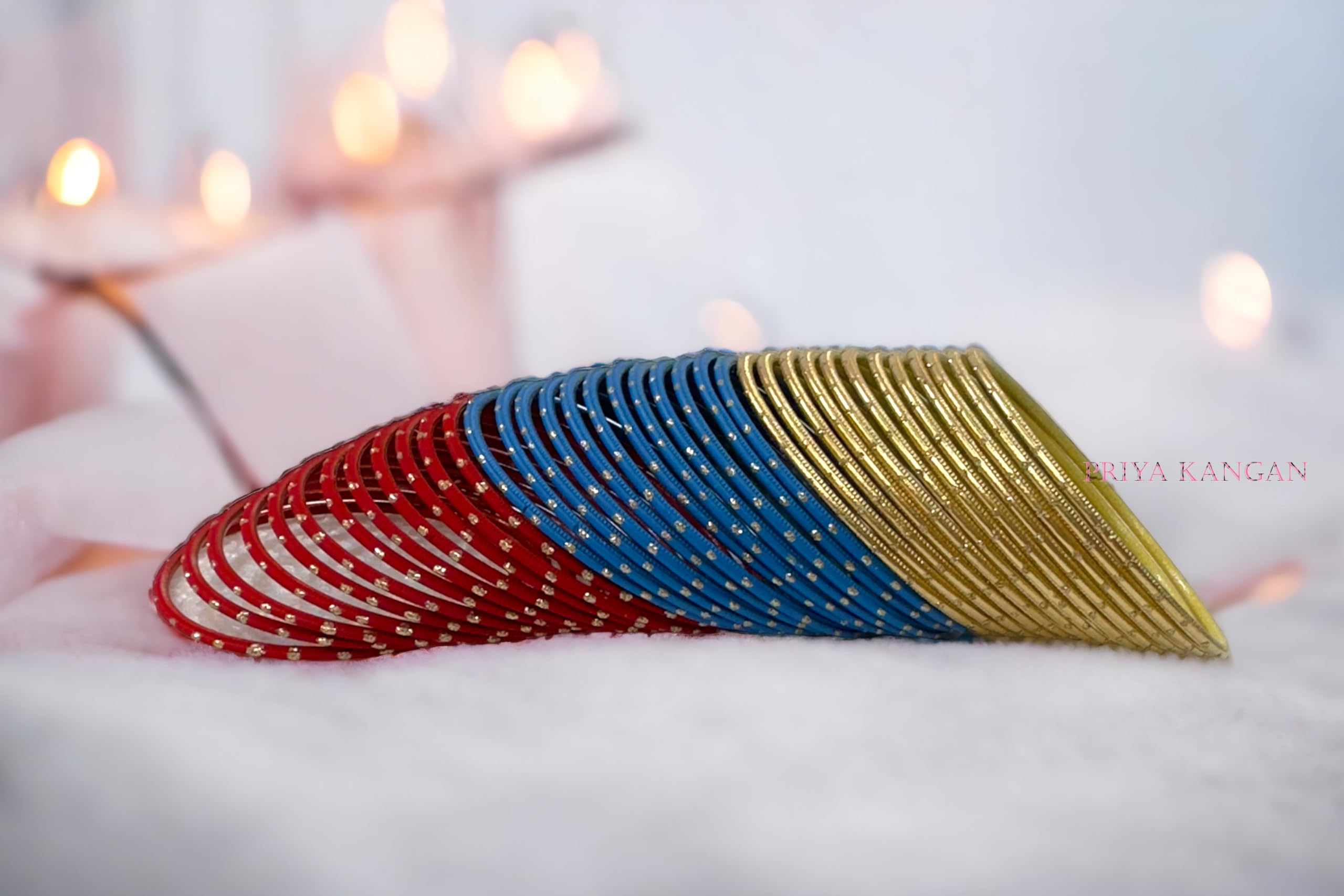 Exotic Nion Dot Matte Finish Metal Bangles For Indian Attires